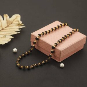 Om Shiva Gold-Plated Rudraksha Mala