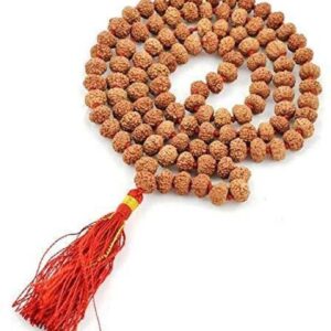 Silver Capped Karungali Malai 5 Mukhi