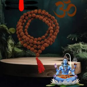 Natural Rudraksha Japa Mala Wood Chain