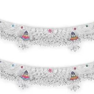 Non-Precious Silver Plated Traditional Anklet