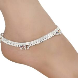 Heavy Silver-Plated Screw Payal