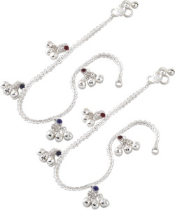 10.2” 32gms Silver-Plated Anklet