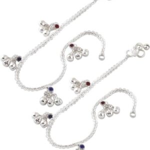 Glossy Brass Traditional Designer Anklet K3