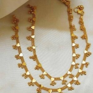 Silver Plated White Metal Anklet 10.2inch