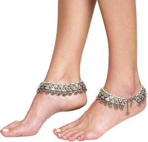 Alloy Silver Payal Anklet