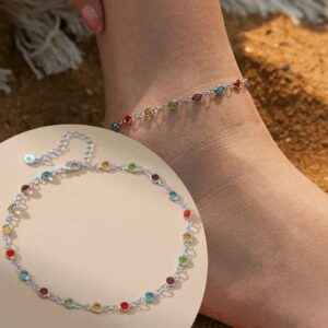 Rubans Gold-Plated Brass Anklet Set