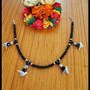 HKNBHOMYA Traditional Gota Chandi Ghungroo Anklet Payal