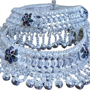 Evil Eye Beads & Ghungroo Anklet Set