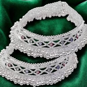 Silver Evil Eye Anklet