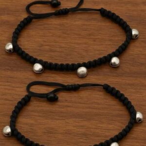 Fancy Pajeb Ghungroo Payal in White Stones