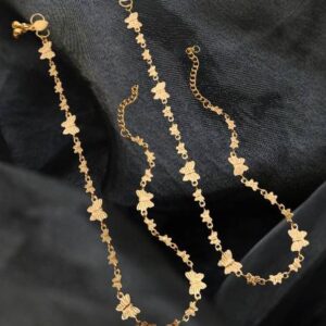 Set of 2 Stainless Steel Anklets for Women