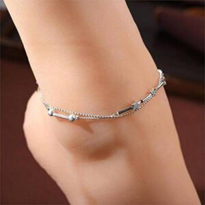 Evil Eye Anklet with silver tone plated Anklet women, Girl