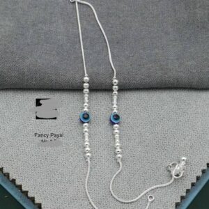 Crystal & Silver Bead Anklet