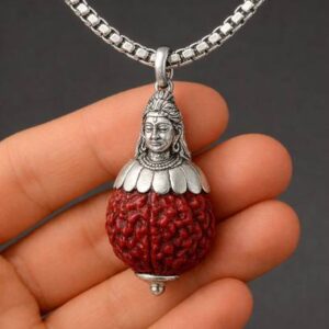 9 Mukhi Nepali Rudraksha - Nau Mukhi Fabric Necklace
