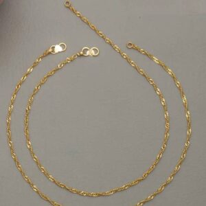 Silver & Stone Classic Anklet