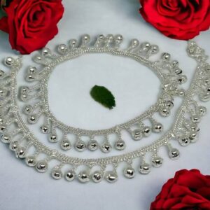 White Metal Traditional Anklets