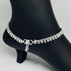 Indian Traditional Oxidized Silver Heavy Anklet