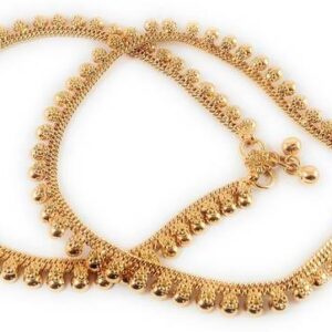 Designer Heavy Silver Plated Anklet