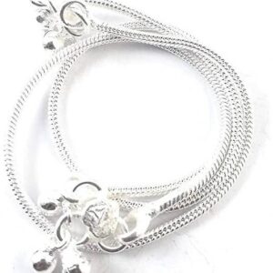 Evil Eye Silver Tone Anklet