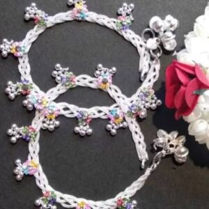 Bridal Silver-Plated Ethnic Anklet
