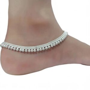 10.2” 32gms Silver-Plated Anklet
