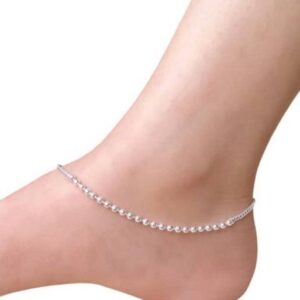 Silver & Stone Elegant Anklet