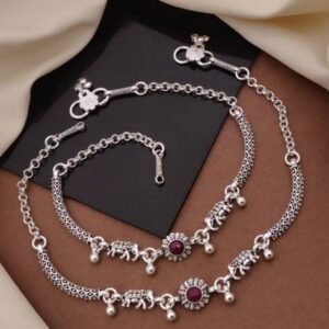 Ripid Silver Anklets for Girls