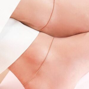 Silver, Stone Anklet