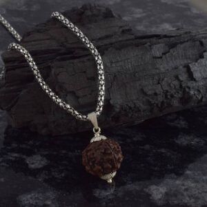 5 Mukhi Rudraksha Lab Certified Nepali Pendant