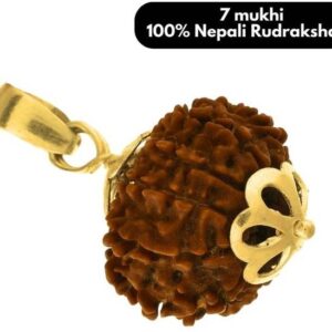 5 Mukhi Rudraksha With Lab Certified, Wood Pendant
