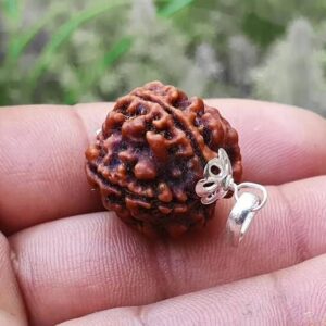 Rudraksha Pendant Silver Plated Brass Chain