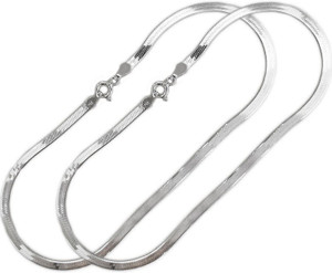 Non-Precious Metal Silver-Plated Anklet