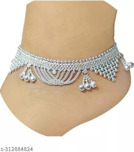 Heavy Silver-Plated Screw Payal