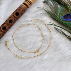 Heartbeat Gold Plated Delicate Anklet