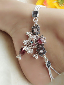 Silver-Plated Bridal Payal One Pair