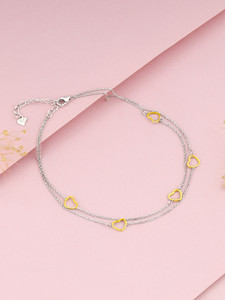 Silver-Plated Bridal Payal One Pair