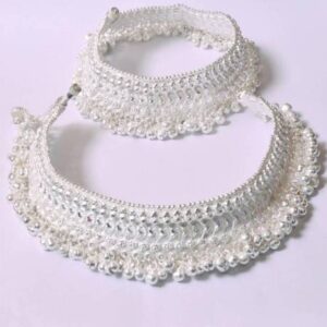 Silver & Stone Elegant Anklet