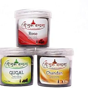 Shree Guru Vandana Rose, Guggal & Chandan Cones