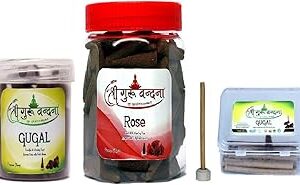 SGV Guggul & Rose Dhoop Combo (60 Cones + 40 Sticks)