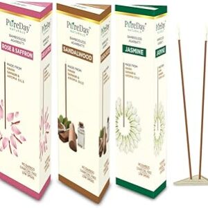 PureDay Rose, Saffron & Sandal Dhoop (200 Sticks)