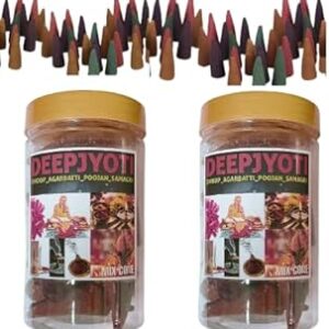 Mixed Natural Dhoop Cones (Pack of 2 Jars)