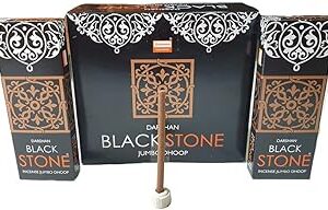 Darshan Black Stone Jumbo Dhoop (Pack of 12)