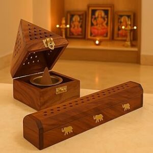 DigiRake Wooden Dhoop & Agarbatti Stand