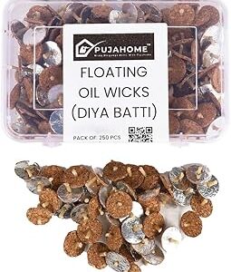Pujahome Cork-Based Floating Oil Wicks (Pack of 250)
