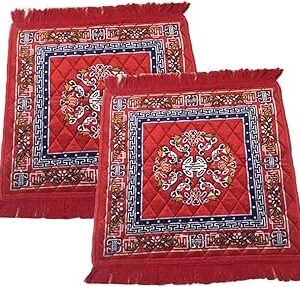 Soft Velvet Puja Aasan Maroon (Pack of 2)