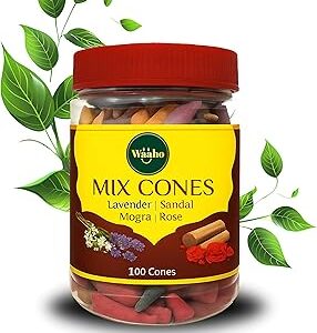 WAAHO Natural Mixed Dhoop Cones (100 Units)