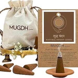 Mugdh Chandan Bambooless Dhoop Cones (80 Pcs)