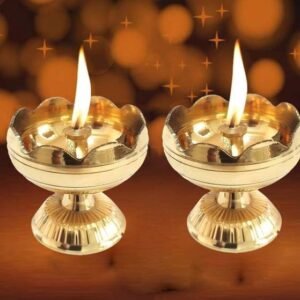 2 pure brass flower diya set of 2 oil lamp for pooja room home original imah4egfngweevff 1 1.jpeg